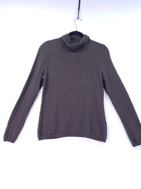 Charter Club 2-ply Cashmere Pullover Turtleneck Sweater Women Sz Large Brown